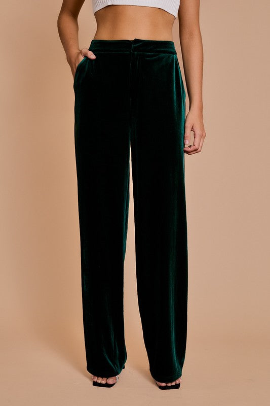 Star Of The Show Velvet Wide Leg Pants