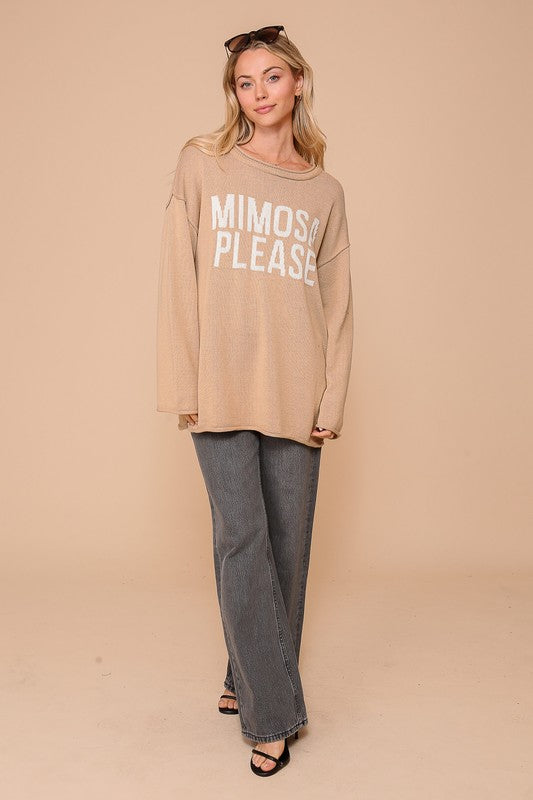 Mimosa Please Sweater - FINAL SALE