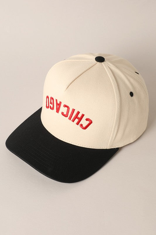 CHICAGO Embroidered Baseball Trucker Cap