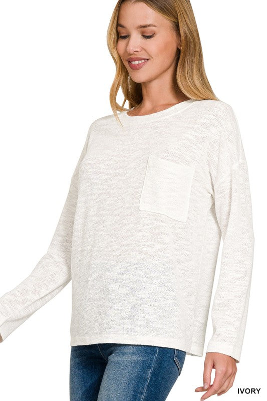 Everyday Basic Layering Long Sleeve Tee - White