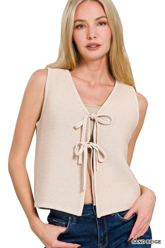 Lila Tie Front Vest