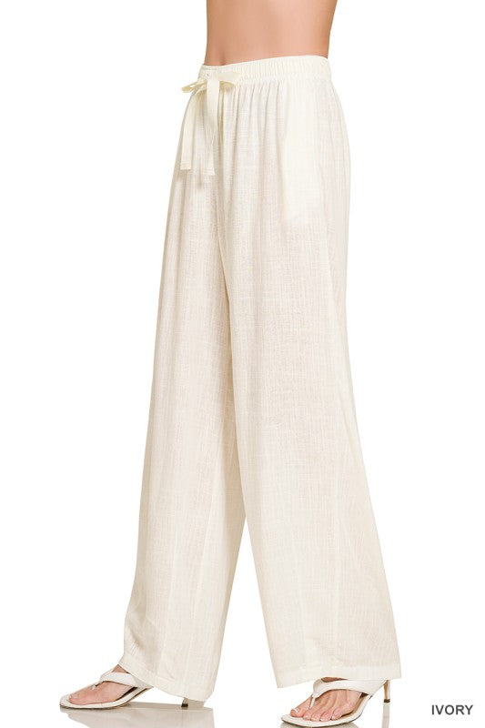 Rae Linen Drawstring Pants