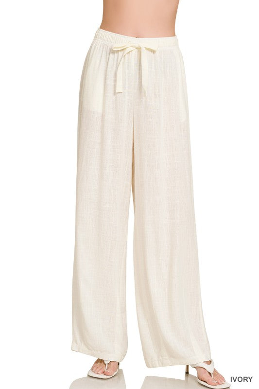 Rae Linen Drawstring Pants
