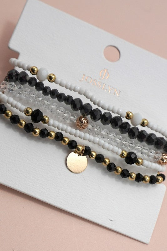 Mirna Multilayer Beaded Bracelet Set - 2 Colors