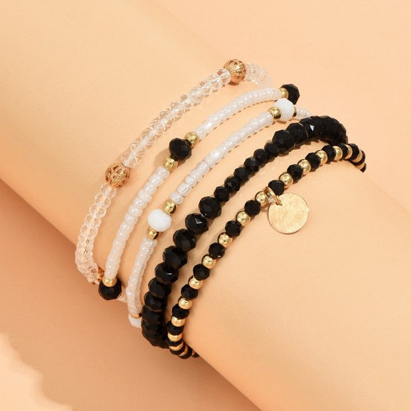 Mirna Multilayer Beaded Bracelet Set - 2 Colors