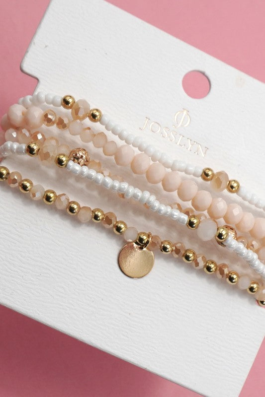 Mirna Multilayer Beaded Bracelet Set - 2 Colors
