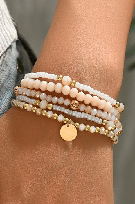 Mirna Multilayer Beaded Bracelet Set - 2 Colors