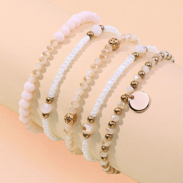 Mirna Multilayer Beaded Bracelet Set - 2 Colors