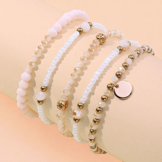 Mirna Multilayer Beaded Bracelet Set - 2 Colors