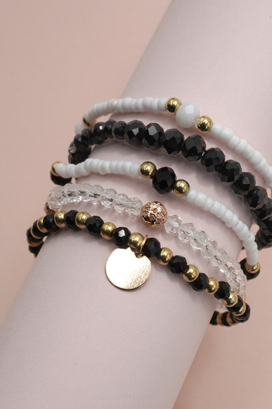 Mirna Multilayer Beaded Bracelet Set - 2 Colors