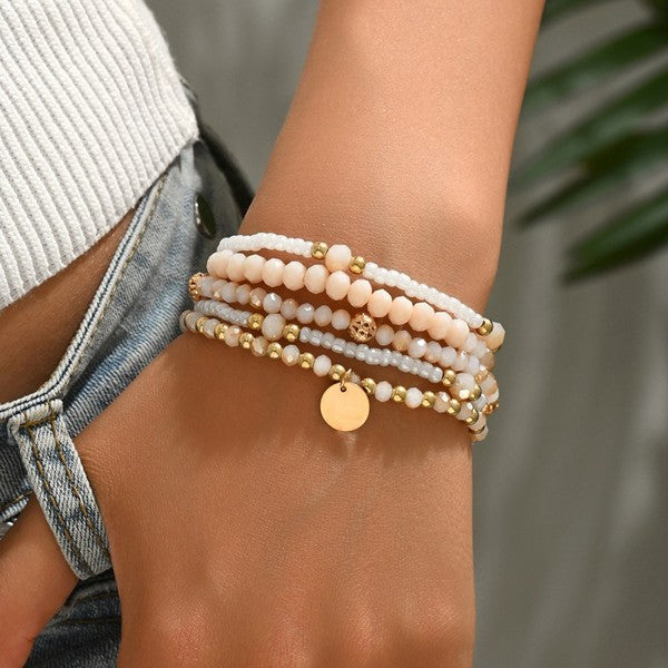 Mirna Multilayer Beaded Bracelet Set - 2 Colors