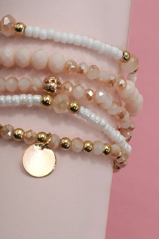 Mirna Multilayer Beaded Bracelet Set - 2 Colors
