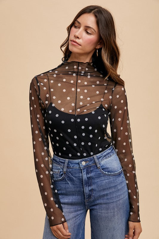 Dottie Stretch Mock Neck Top