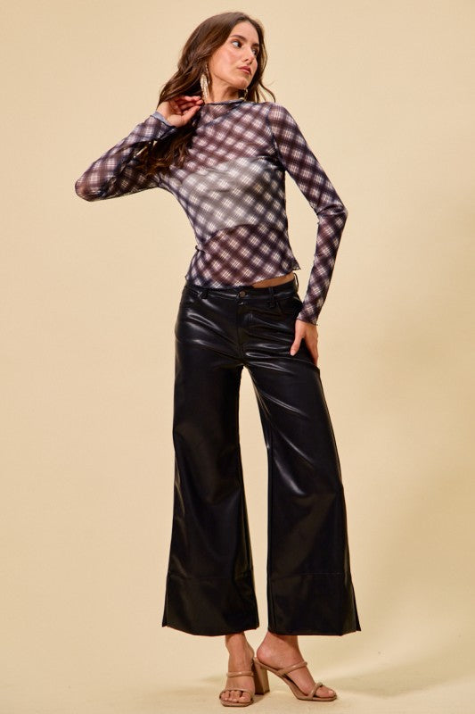 Faux Leather Holiday Pants