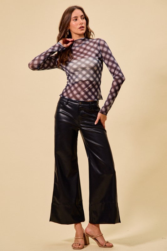 Faux Leather Holiday Pants