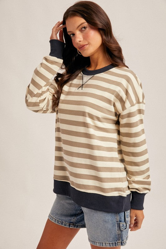 Harvest Striped Oversized Sweatshirt