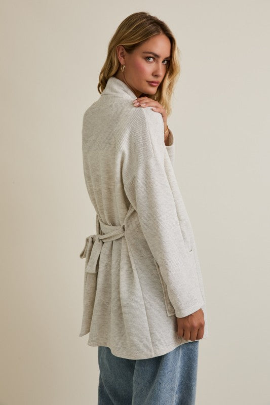 New Obsession Long Line Tie Cardigan