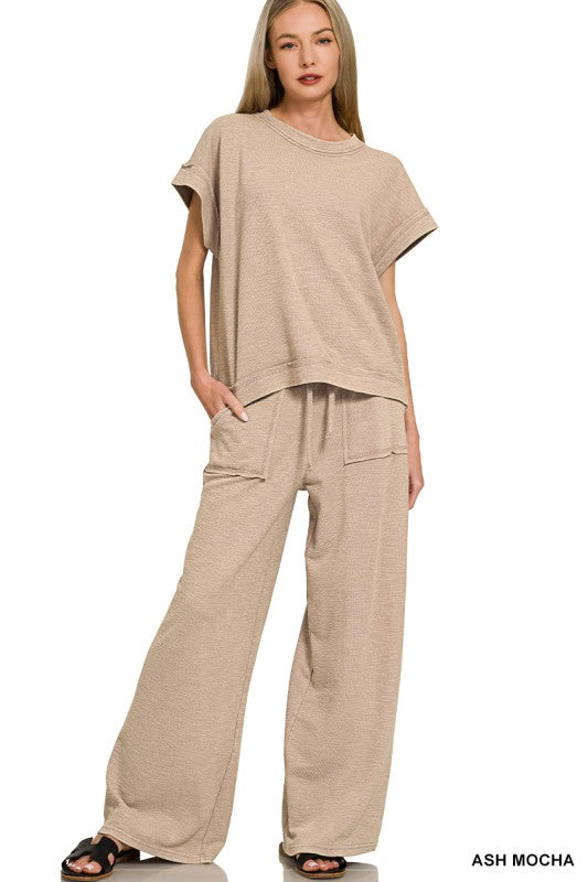 Rae Two Piece Set - Ash Mocha