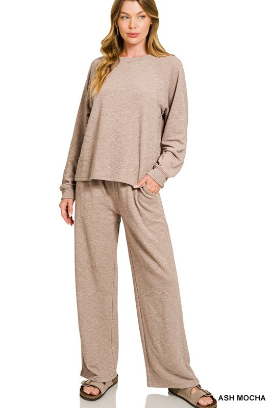 Simone Two Piece Set - Ash Mocha