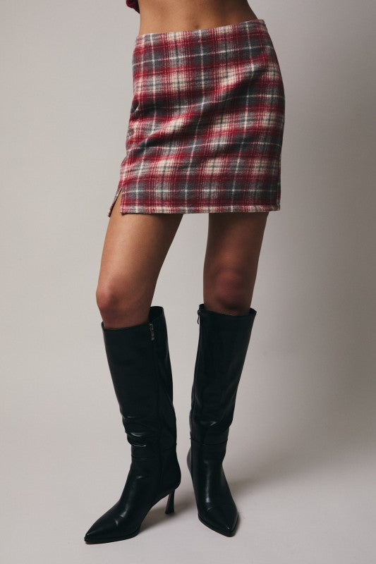 Faith Plaid Skirt