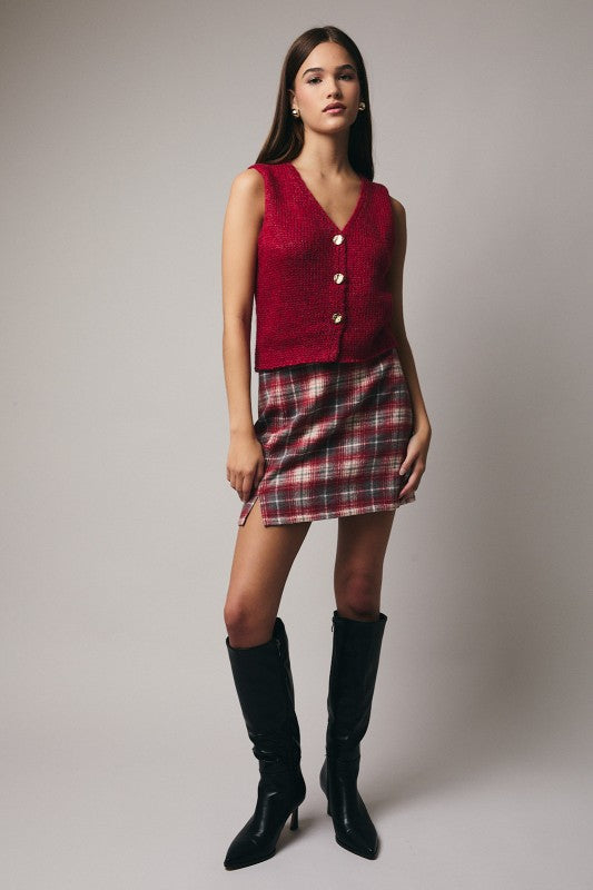 Faith Plaid Skirt