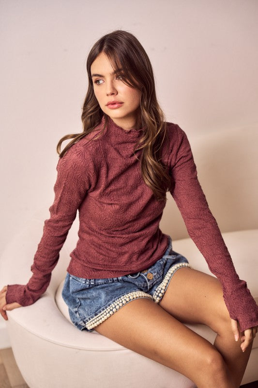 Rosewood Long Sleeve Top
