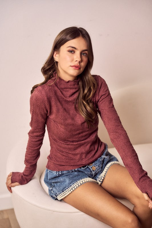 Rosewood Long Sleeve Top