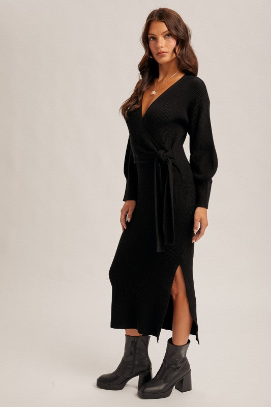 Vivian Wrap Sweater Dress