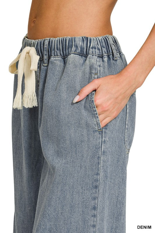 Wide Leg Drawstring Pants