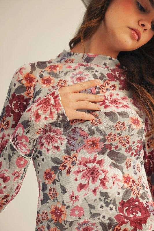 Romance Bloom Mesh Top