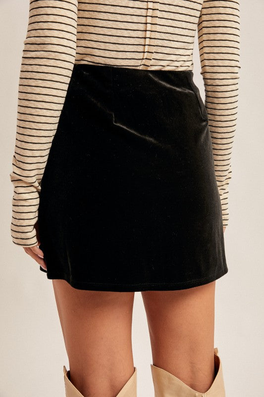 Downtown Velvet Skort