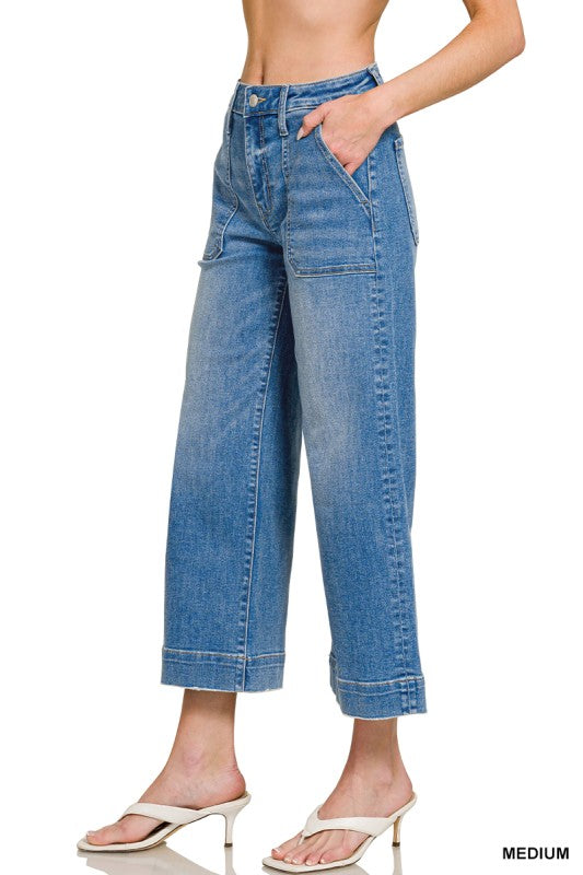 Zenana Cropped Wide Leg Denim – Lennox Rose Boutique