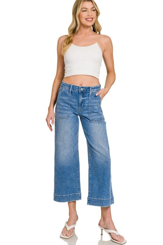 Zenana Cropped Wide Leg Denim – Lennox Rose Boutique