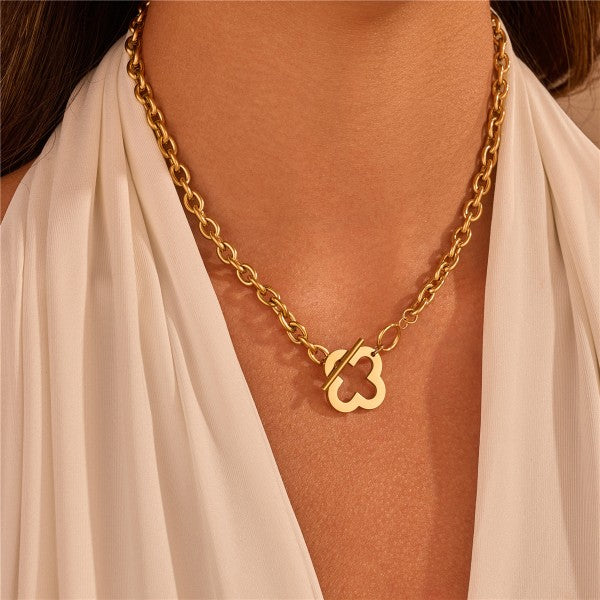 18k Stainless Steel Tarnish Free Clover Necklace