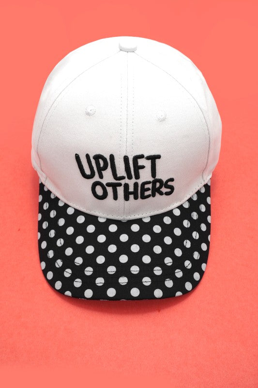 Uplift Others Polka Dot Embroidered Hat