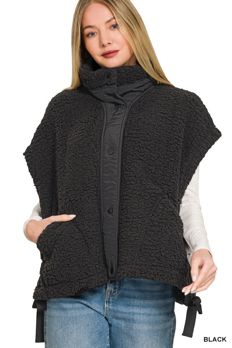 Clear Morning Oversized Vest - Black