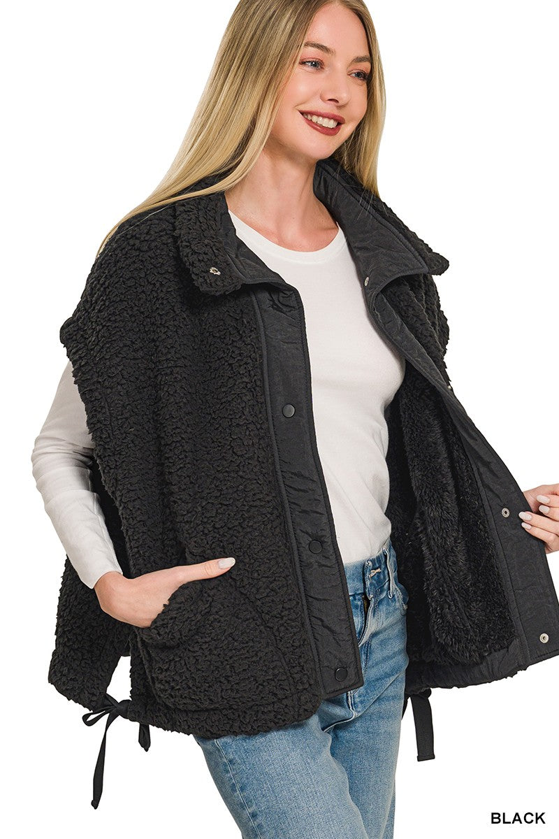 Clear Morning Oversized Vest - Black