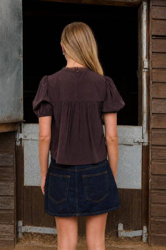 Lace Trim Top