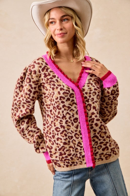 Ellie Leopard Pullover Sweater