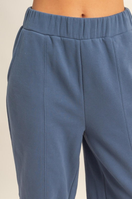 Cuddle Up Jogger Sweatpants - Dusty Blue