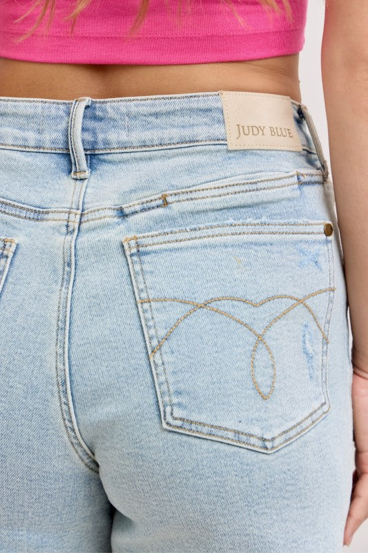 Judy Blue High Waist Rigid Magic Short - Light Wash
