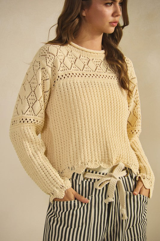 Elias Knit Lace Top