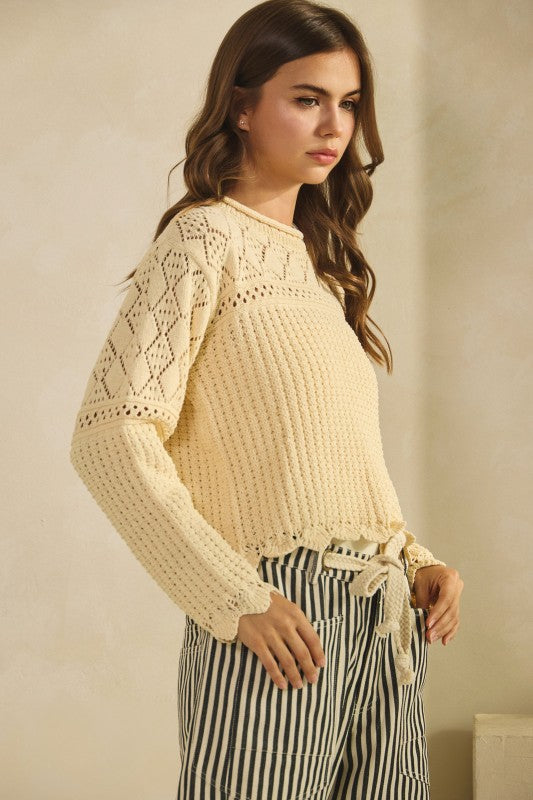Elias Knit Lace Top