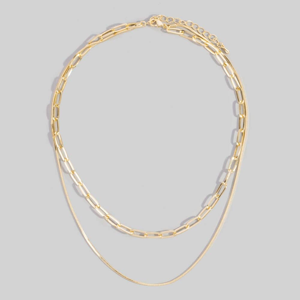 Double Chain Layered Necklace
