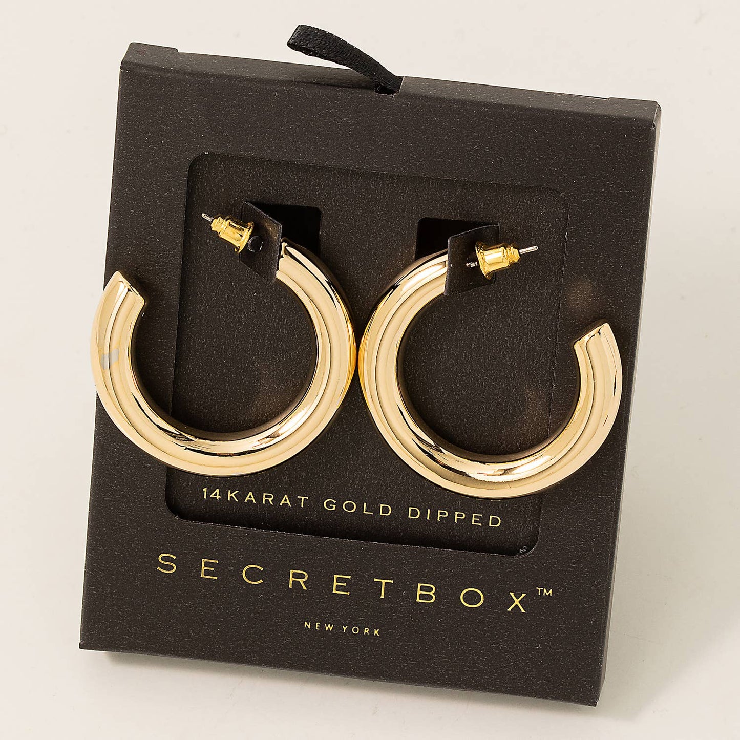 Secret Box 35Mm Hoop Earrings