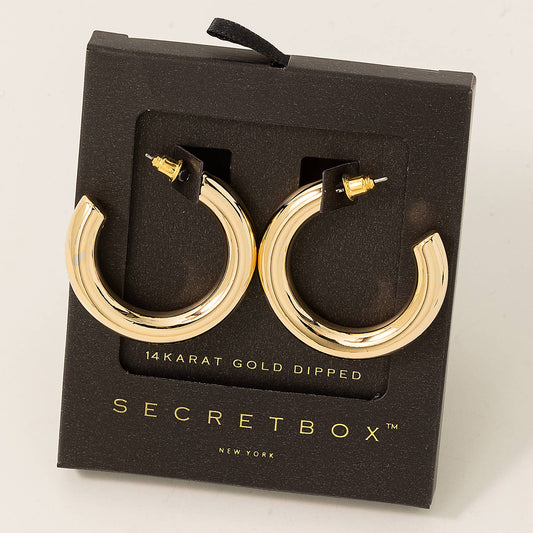 Secret Box 35Mm Hoop Earrings