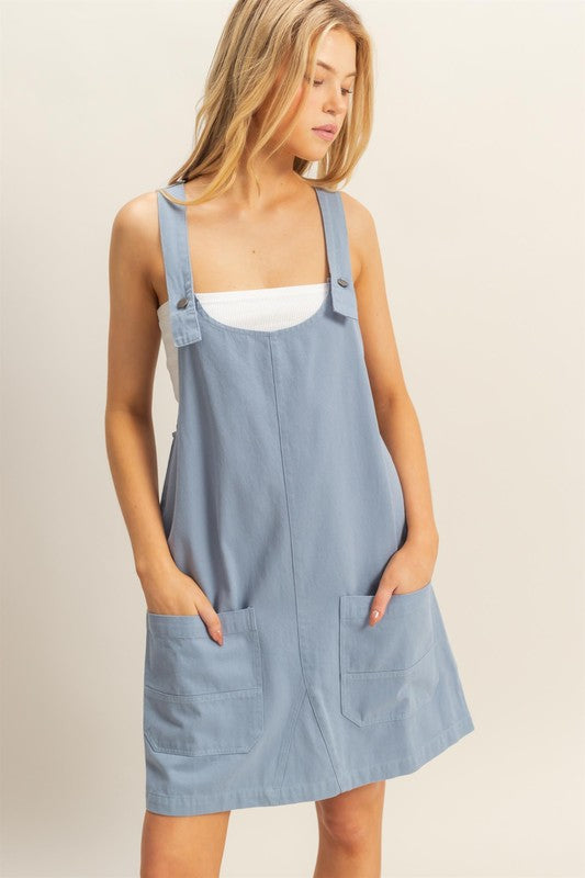 Claire Pocket Detail Overall Dress