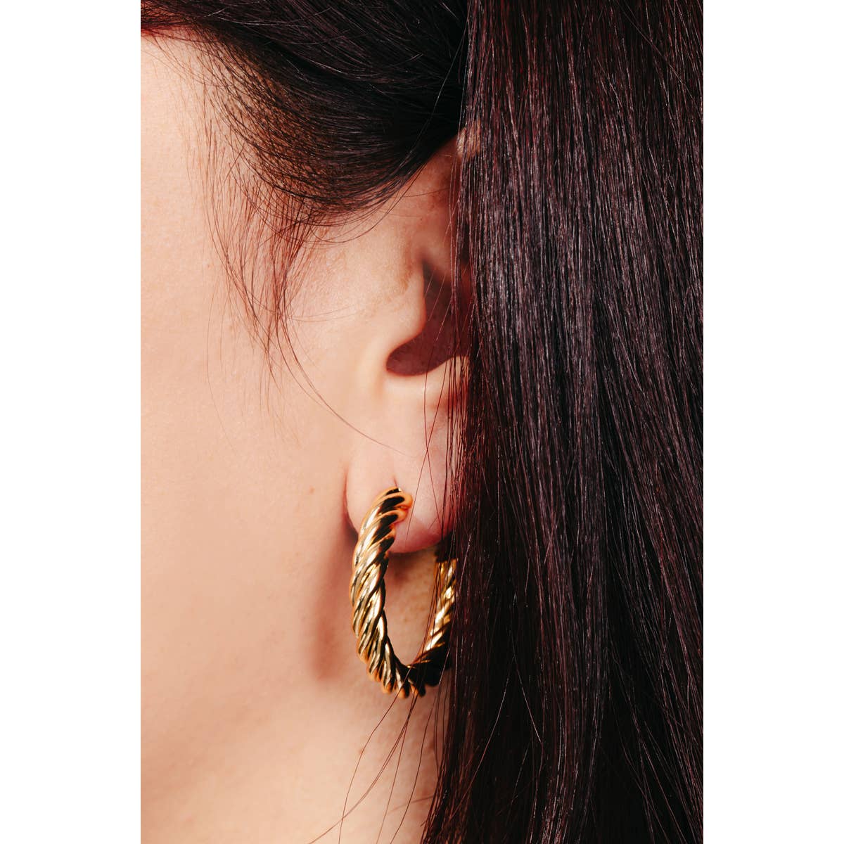 Secret Box 35Mm Hoop Earrings