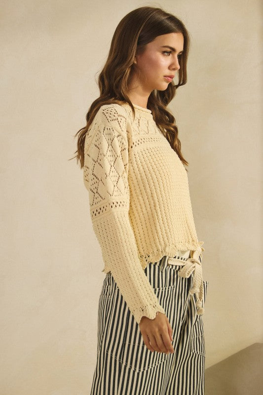 Elias Knit Lace Top