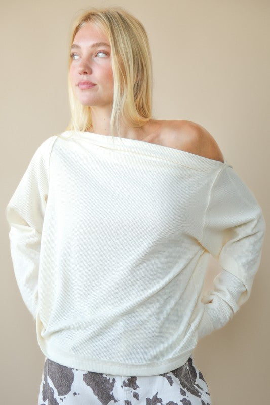 Sofia Boat Neck Long Sleeve Top - FINAL SALE